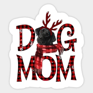 Black Labrador Mom Christmas Dog Mom Dog Lovers Sticker